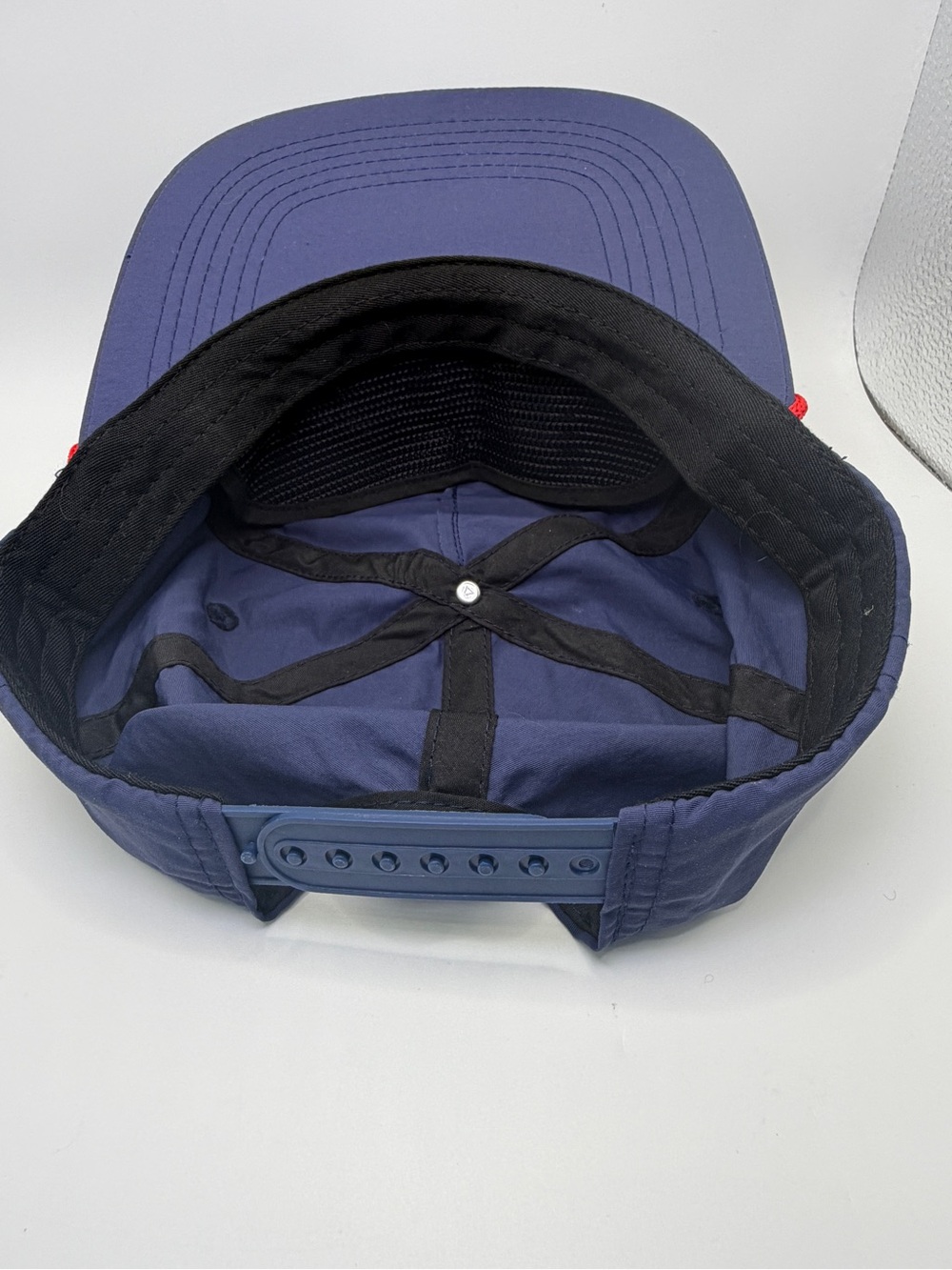 Ole Miss Mississippi Rope Hat Navy Red 5 Panel Snapback Cap Vintage 80s Inspired - Picture 6 of 10